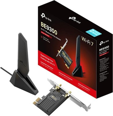 TP-Link Wi-Fi 7 BE9300 PCIe Card Archer TBE553E Tri-Band 9.3 Gbps Desktop PC