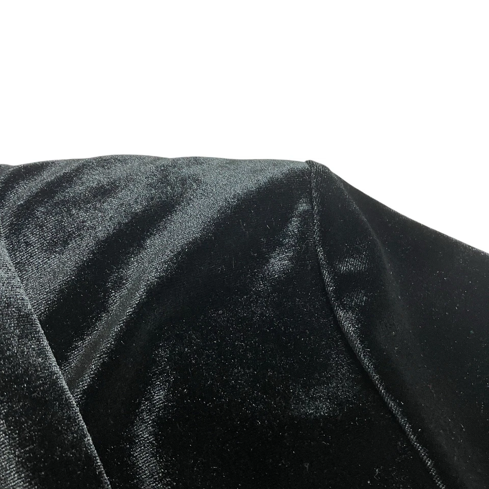 Cárdigan Vintage Años 90 Y2K Maggie Dulce Terciopelo Mujer L Negro Frente Abierto Gótico Foto 4 de 4