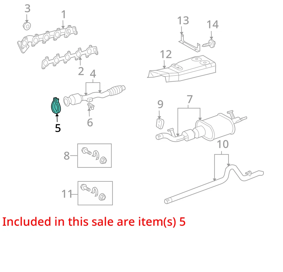 2003-2004 DODGE SPRINTER 2500 SPRINTER 3500 BRAÇADEIRA DE ESCAPE 5119830AB - NOVO FABRICANTE DE EQUIPAMENTO ORIGINAL - Imagem 3 de 4