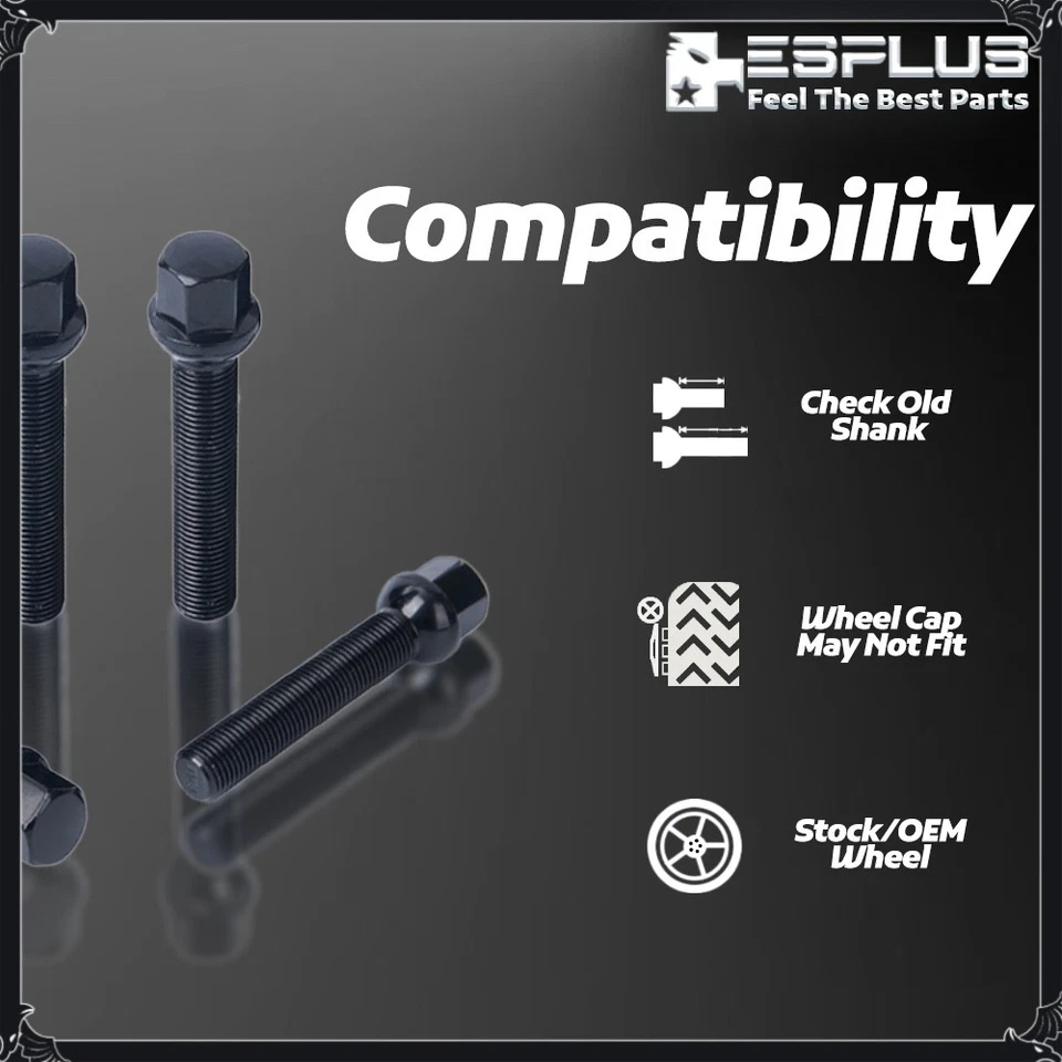 [20]M14X1.5 Negro 70 mm Pernos extendidos se adapta a espaciadores Mercedes-Benz 25-29 mm Foto 4 de 4