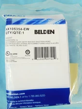 AX105354-EW Belden KeyConnect Side Entry Box Flush Mt. 4-Port  Keystone - White