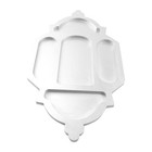 Eid-Tisch-Desserttablett mit Holzfach. Eid-Dessert-Obst-Serviertablett