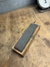 Vintage Original Unknown Hand Tool Blade Sharpening Oilstone Stone Wood Case USA