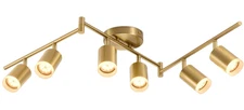 Bojim 6-Light Gold Track Lighting Ceiling Fixture with Adjustable Heads