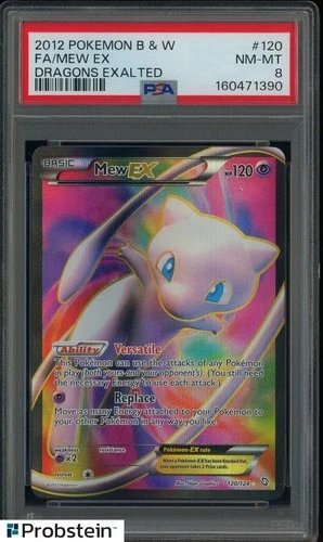 2012 Pokemon B & W Dragons Exalted #120 Mew Ex FA PSA 8 NM-MT