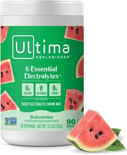 Ultima Replenisher Electrolyte Powder Drink Mix, Watermelon, 90 Servings, Keto