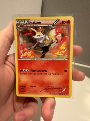 1x Pokemon TCG Breakthrough Braixen Uncommon #26/162 NM 1218#33-35