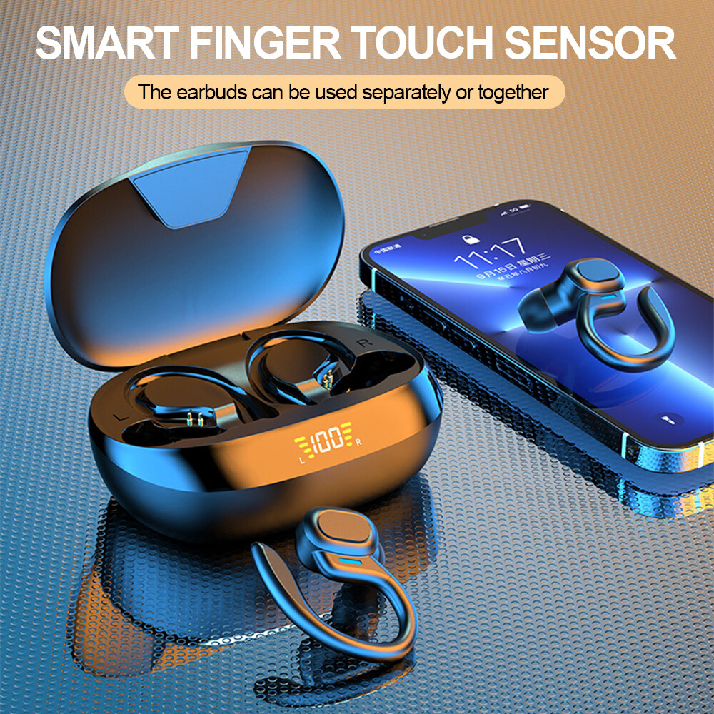 TWS Wireless Headphones Bluetooth Ear Hook Earbuds Sports Earphones