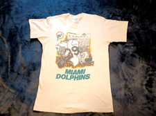 Vintage 90s Miami Dolphins T Shirt Mens Size Large Front Pages Newspaper USA
