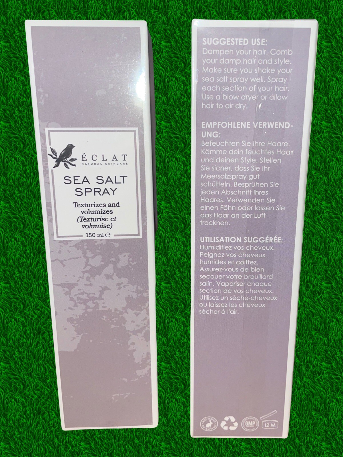 2 X ECLAT SEA SALT SPRAY TEXTURIZES & VOLUMIZES 150ml 100Pure 100