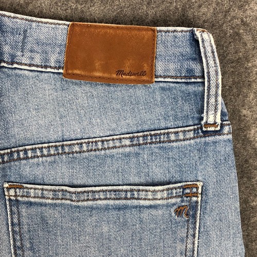 Madewell Womens Jeans 24 Blue Slim Crop Boyfriend High Rise Fray Hem Distressed - Picture 6 of 12