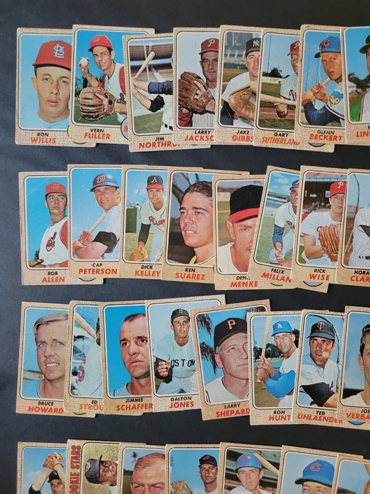 Tarjetas de béisbol 1968 Topps - Lote de 66 tarjetas - Tommy Davis | Ron Hunt | ¡Más! Foto 2 de 4