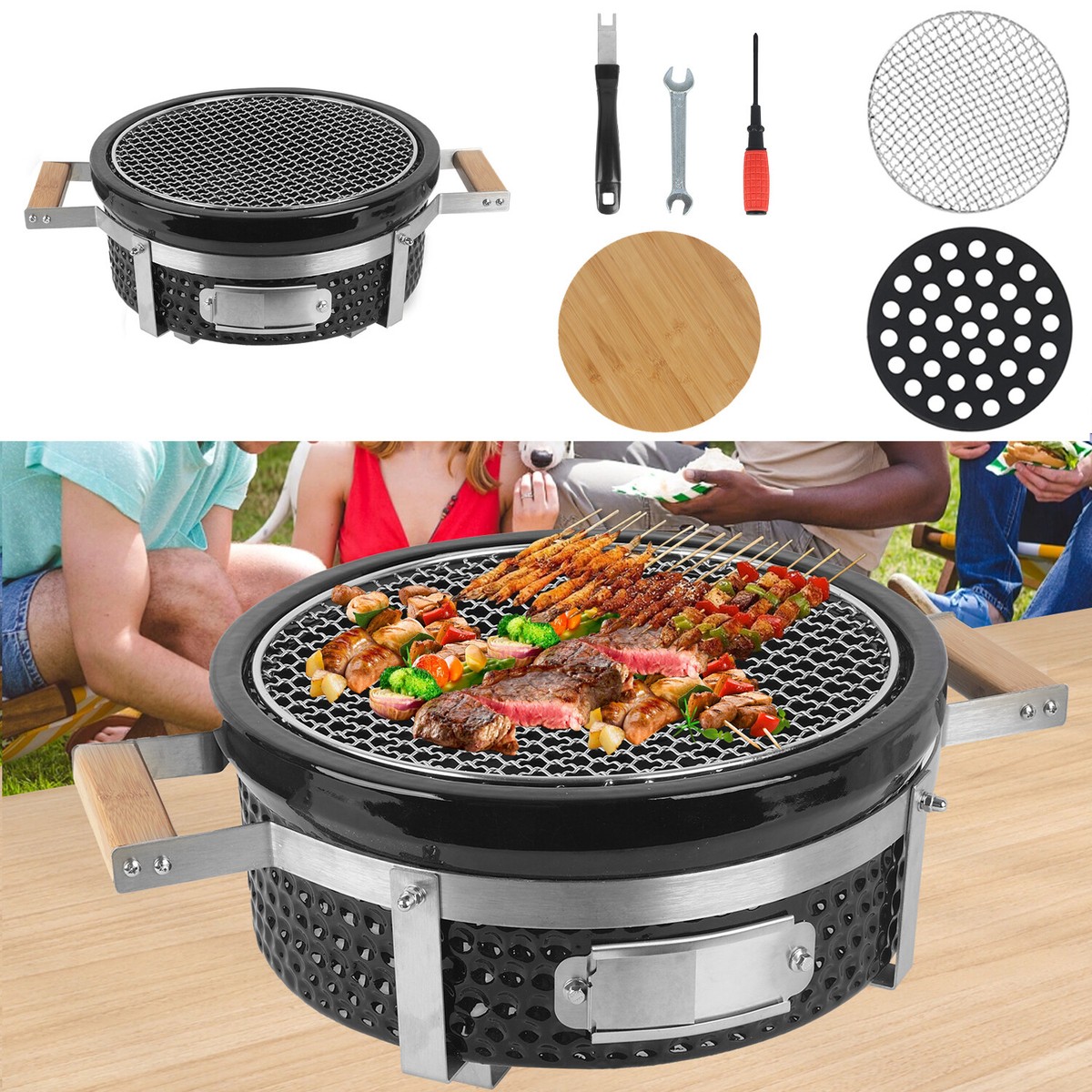 Portable Ceramic Grill Portable Charcoal Barbecue Table Top
