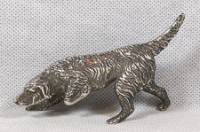 "REGAL" ~ Cane puntatore da caccia - placcato argento - inizio XX secolo