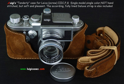 LUIGI NEW TENDERLY CASE for LEICA IIIG-IIIF-IIIC,FULLY LINED STRAP+DHL INCLUDED