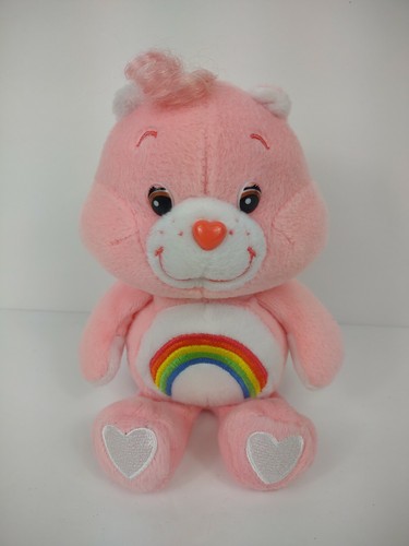 2002 Care Bears 8" Plush Beanie Cheer Rainbow Pink Beat Stuffed Animal - Picture 7 of 7