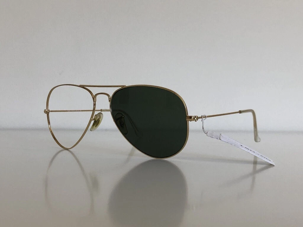 Ray Ban RB 3025 L0205 Aviator Large Metal Gold Green Sunglasses 58