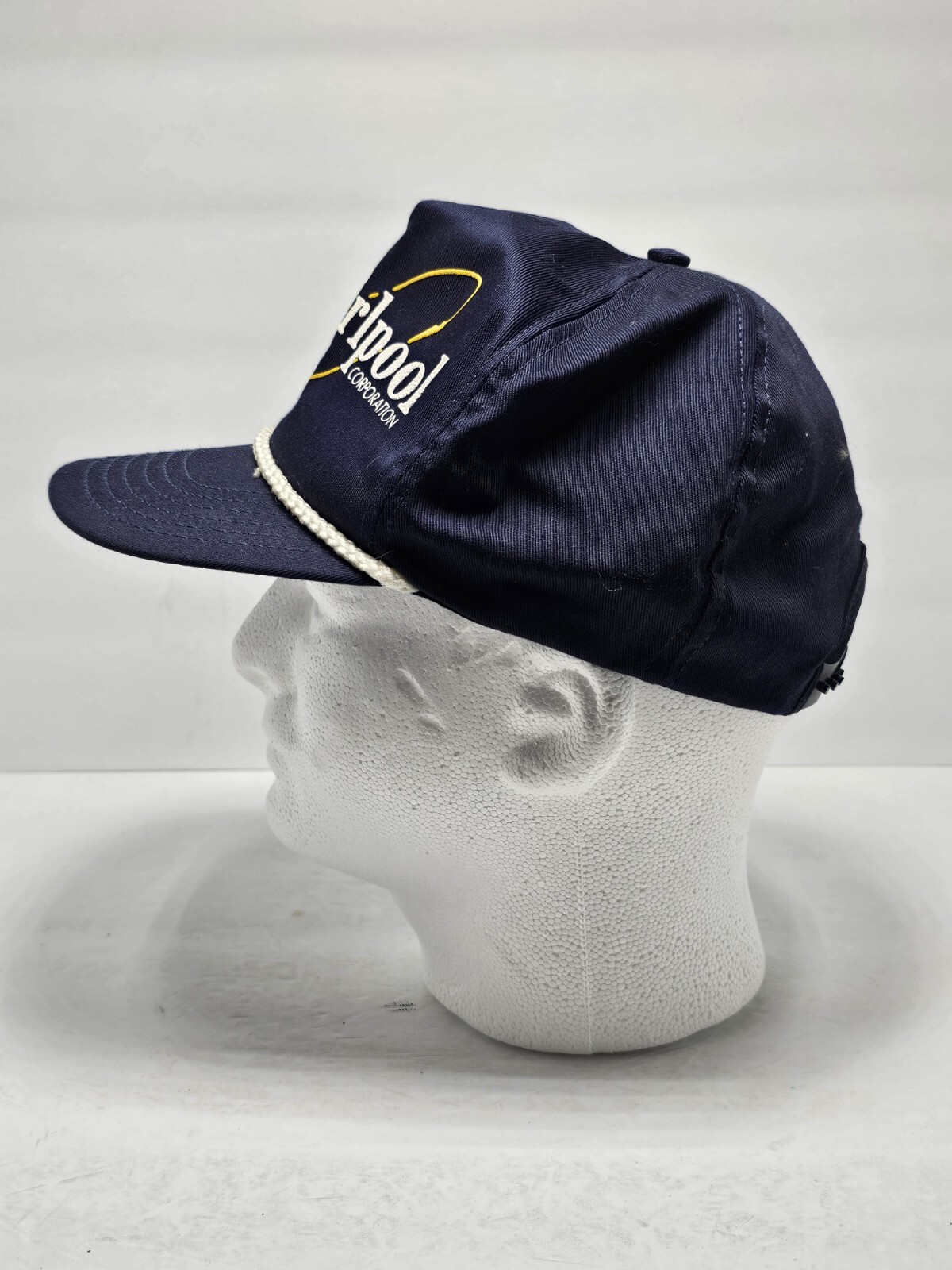 Vintage Whirlpool Corp Hat Blue Trucker Rope Made in USA Adjustable Park Ave TN