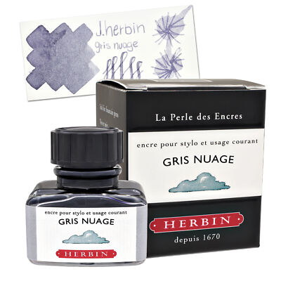 J. Herbin Bottled Fountain Pen Ink 30mL - Gris Nuage (Cloud Gray) - H130-08