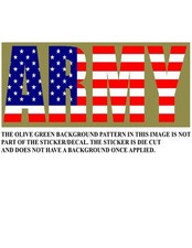 U.S. ARMY WITH UNITED STATES FLAG TEXT VINYL DECAL