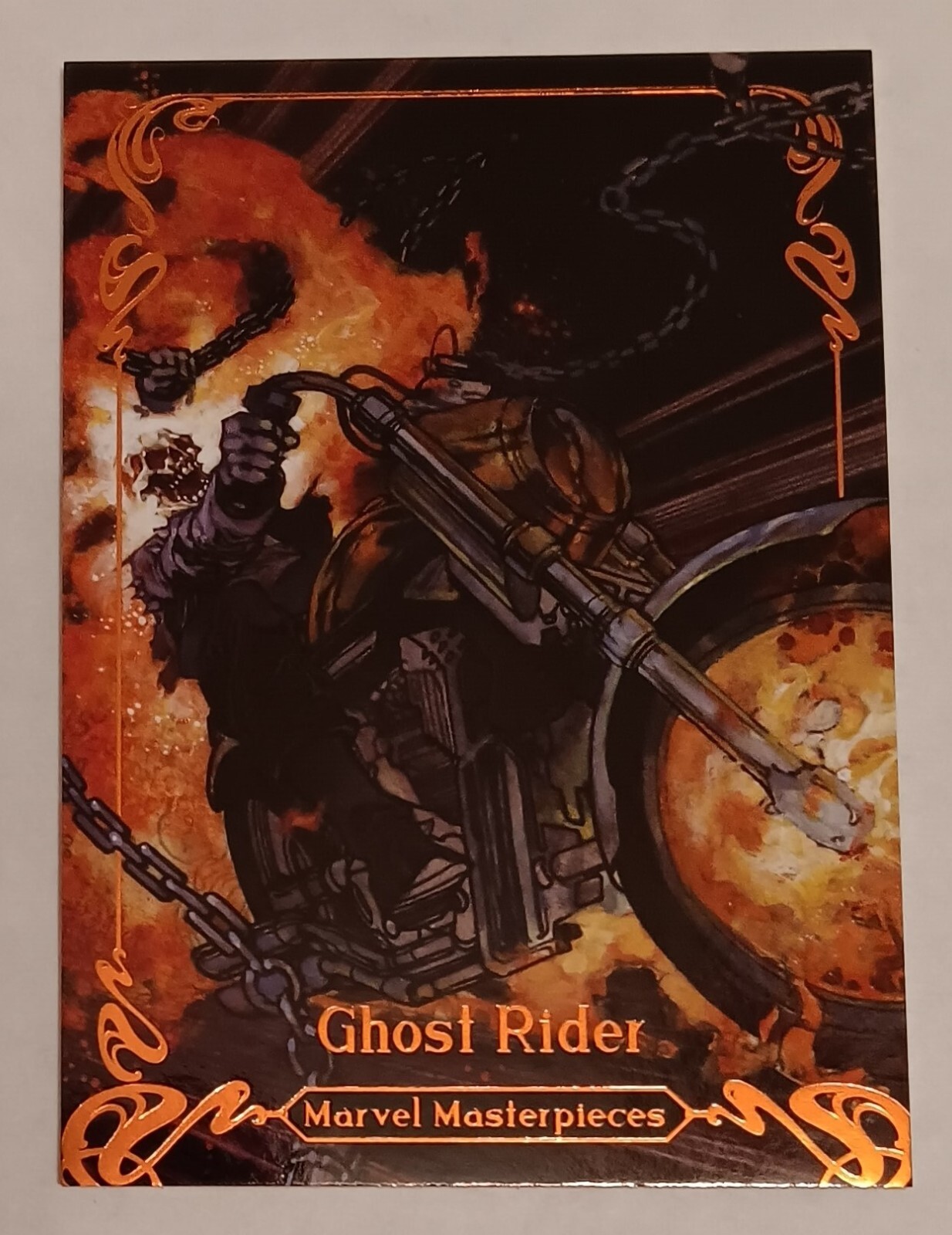 2018 Upper Deck Marvel Masterpieces Legendary Orange Ghost Rider #54 19/99