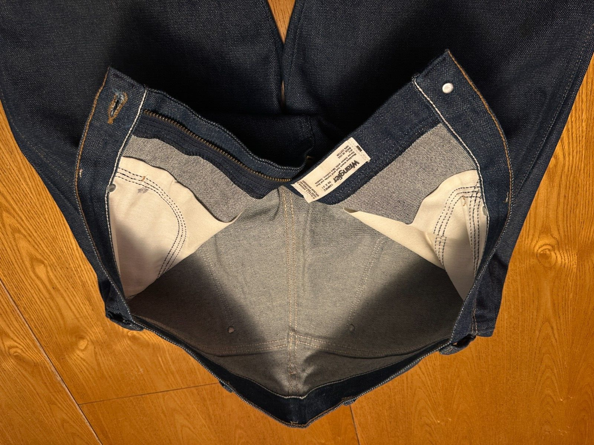 良品 USA製 90s Wrangler 13MWZ INDIGO DENIM Mens Real Vintage 90's 13MWZ WRANGLER Indigo Denim Jeans 36