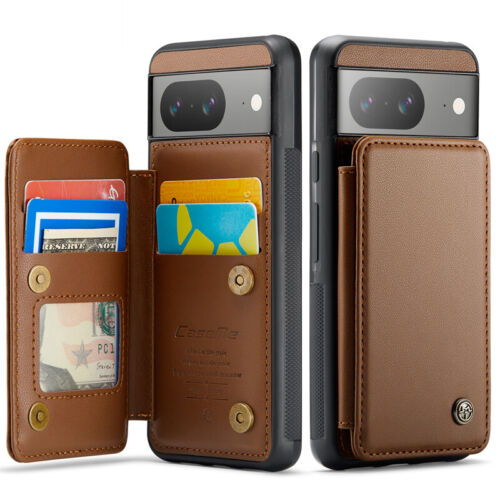 Leather Case Cover for Google Pixel 8/8 Pro Stand Card Slot Magnetic Flip Wallet - Picture 19 of 42