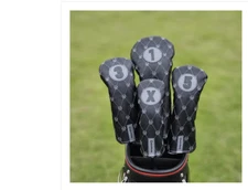 Black Taylormade Golf Club Headcovers Driver Fairway Woods Cover Head Covers Set