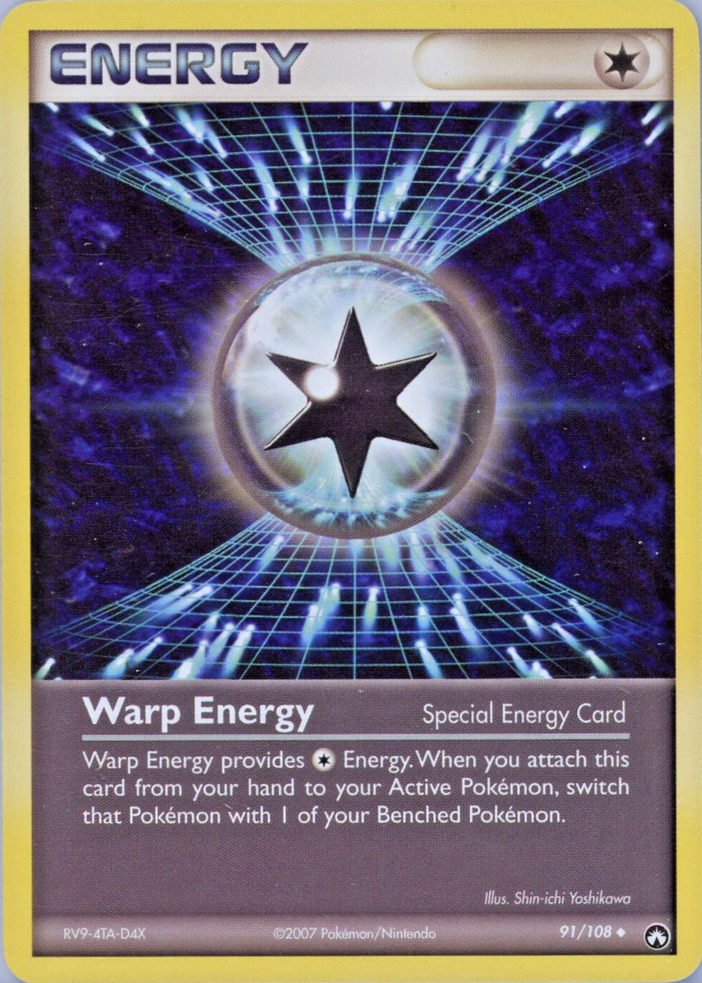 Pokémon TCG Warp Energy Card #91/108 Power Keepers Uncommon Card NM Near Mint