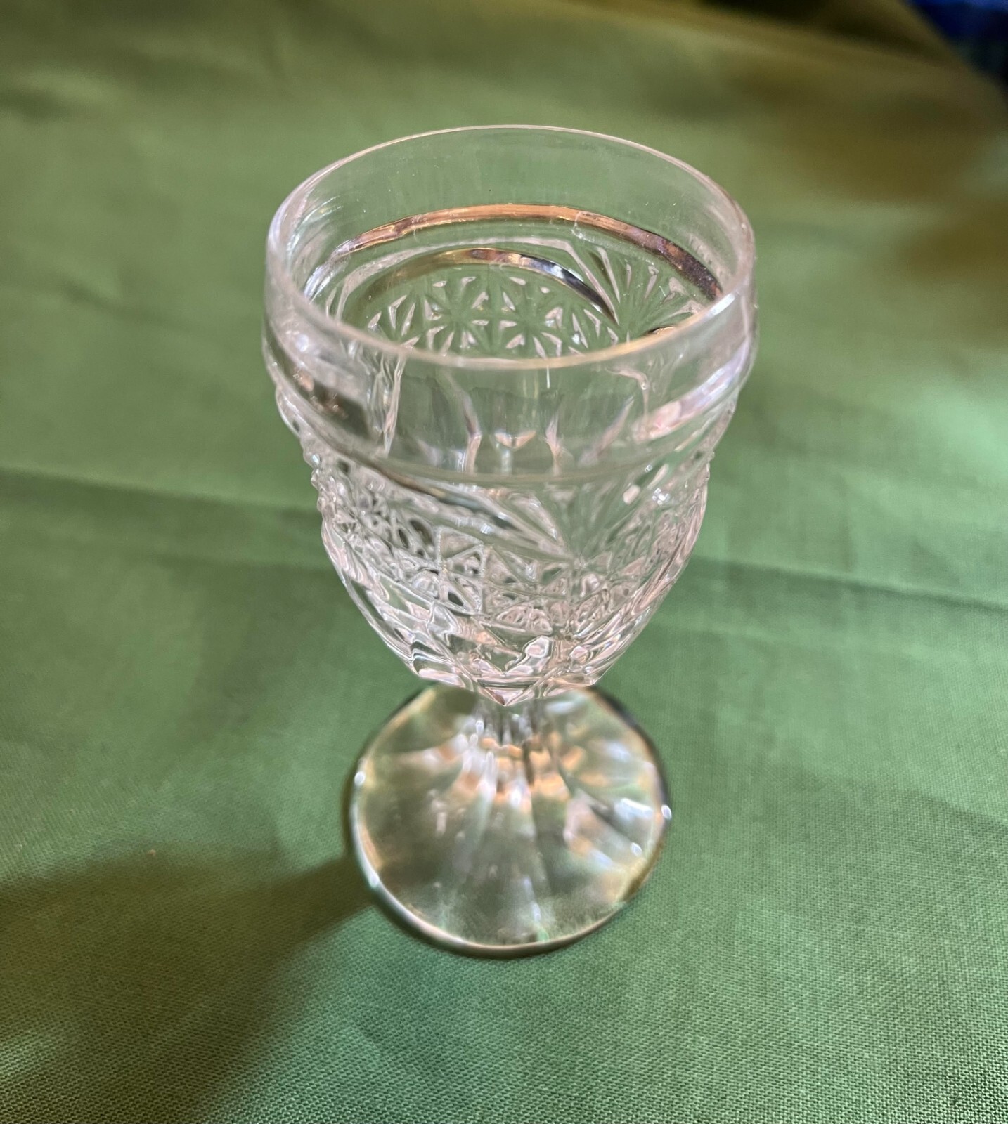 CLOSING SHOP 12 FIRM Four vintage cordial shot glasses 4" tall 1.75