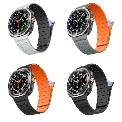 Magnet Silikon Kautschuk Armband Sport Band für Samsung Galaxy Watch Ultra (2025) - Bild 1 von 26