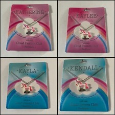 Cloud Unicorn Club Personalized Girls Name Unicorn Necklaces Stocking Stuffers