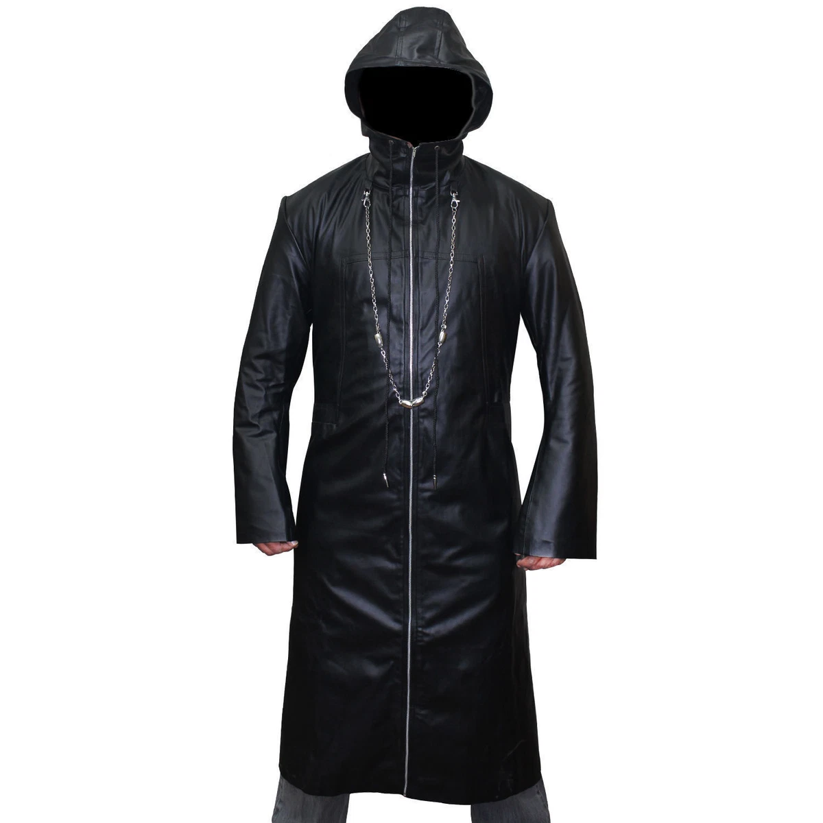 Enigma Kingdom Of Hearts Organization XIII Black Leather Trench 