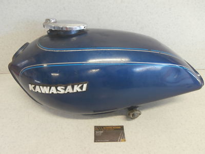 1976 1977 Kawasaki KZ400d KZ400 KZ Genuine Fuel Tank Gas BLUE +