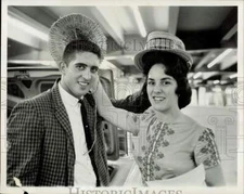 1963 Press Photo Mr. and Mrs. George Mira at Miami International Airport