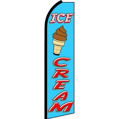 Ice Cream  3 ft X 11 1/2 ft Swooper Flag (Hardware Sold Separately)