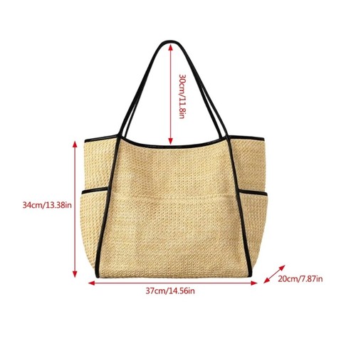 Lightweight Practical Woven Handbag Suitable For Travel And Leisure Activities - Picture 8 of 8