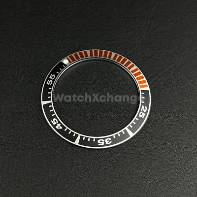 41mm Black Orange Aluminium Bezel Insert Fits Seiko King Prospex Samurai  SRPF