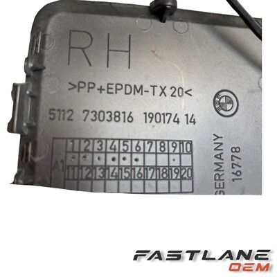 2013-2015 BMW X1 REAR RIGHT BUMPER TOW HOOK EYE COVER NEW OEM 5112