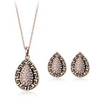 <!--F#f_0--> ITALINA 18K ROSE GOLD PLATED & GENUINE AUSTRIAN CRYSTAL NECKLACE & EARRING SET <!--F/-->