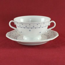 Suppentasse & Untertasse Eschenbach La Reine blaue Punkteblume