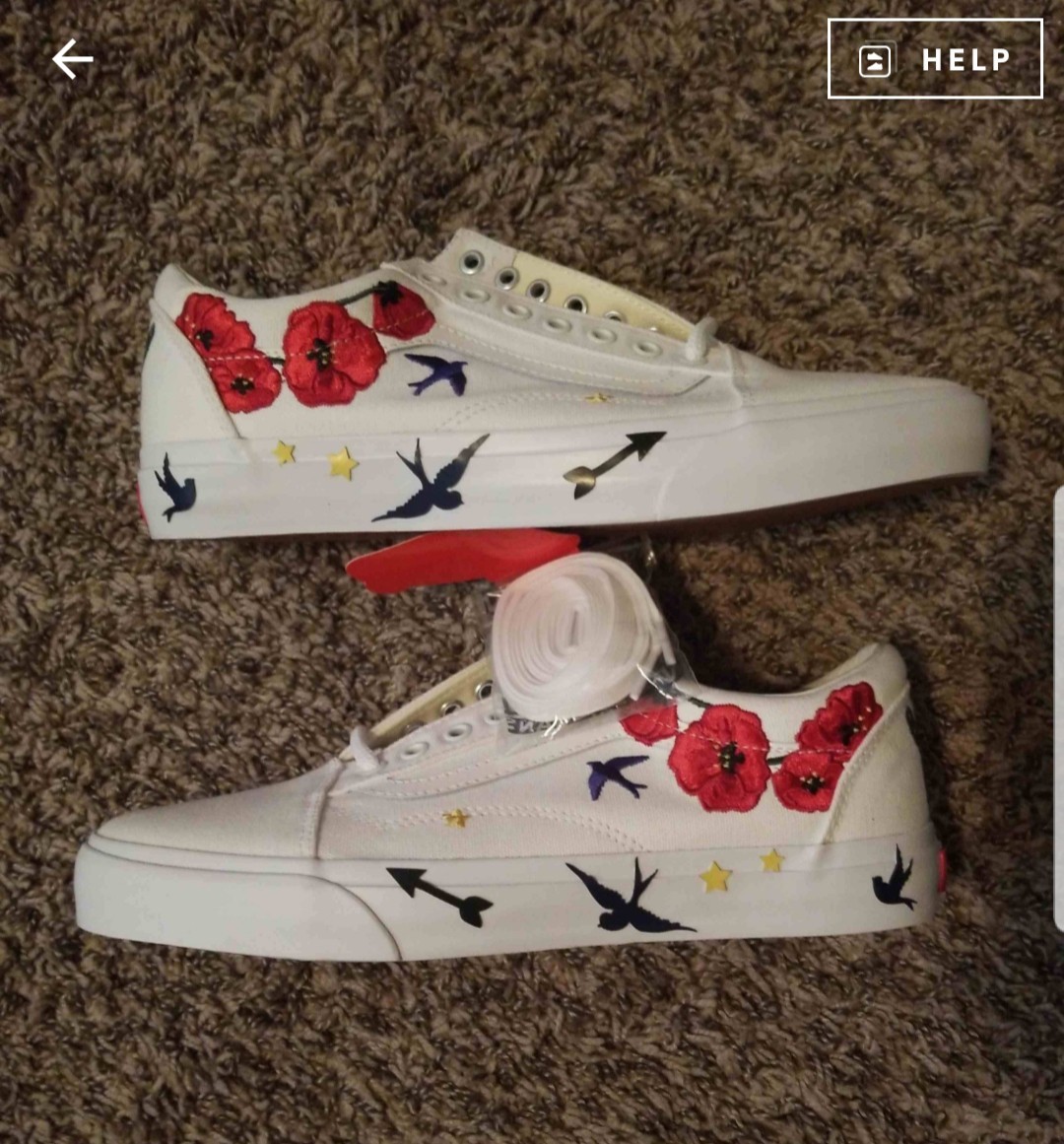 vans desert embellish white