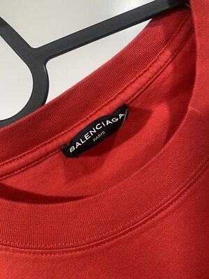 BALENCIAGA シャツ　2018 2018 Balenciaga Glossy Pink Logo Shirt L Designer Fashion