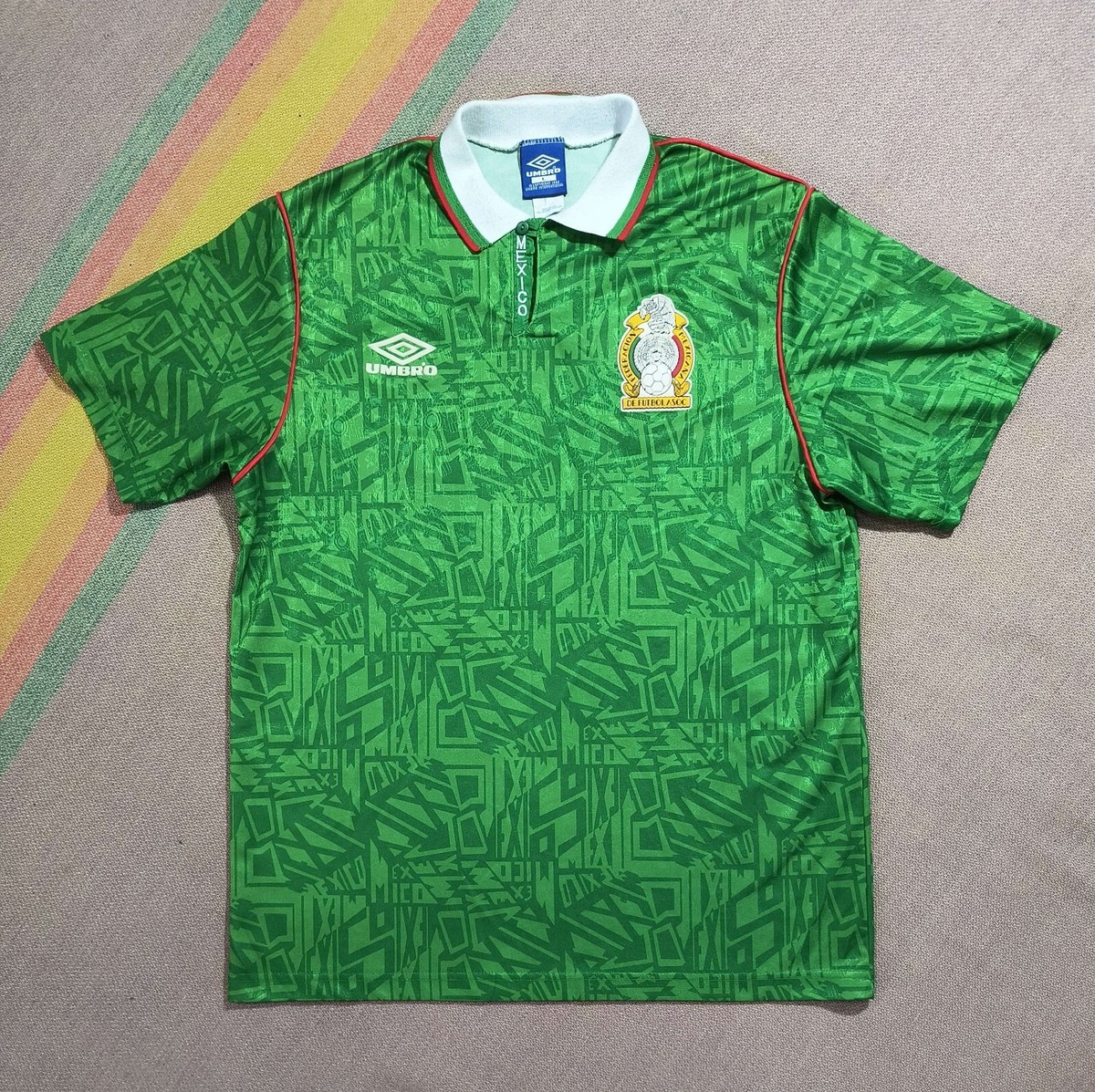 ウェア 90s UMBRO Mexico Soccer game shirt s-l1200.jpg