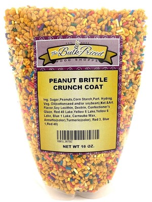 Peanut Brittle Crunch Coat Ice Cream Topping (1 lb. Resealable Zip Lock Stand Up