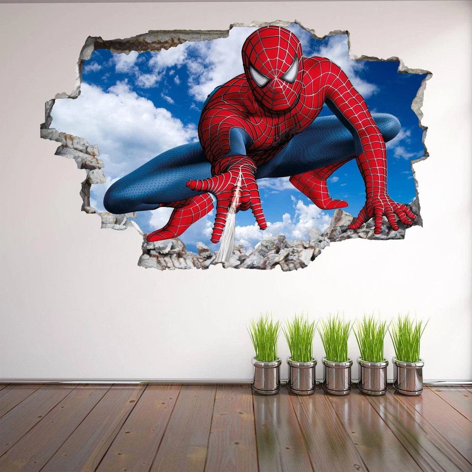 Superhero Wall Art for Spiderman Fans: Decal Sticker Mural Poster Print - Image 2 of 4