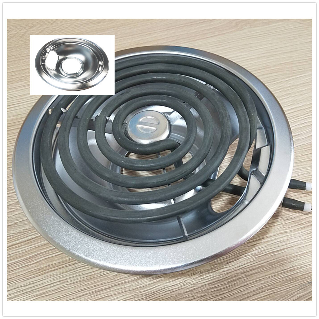 6Pcs Chrome Drip Pans Set Burner Bowls Fit for Frigidaire Tappan