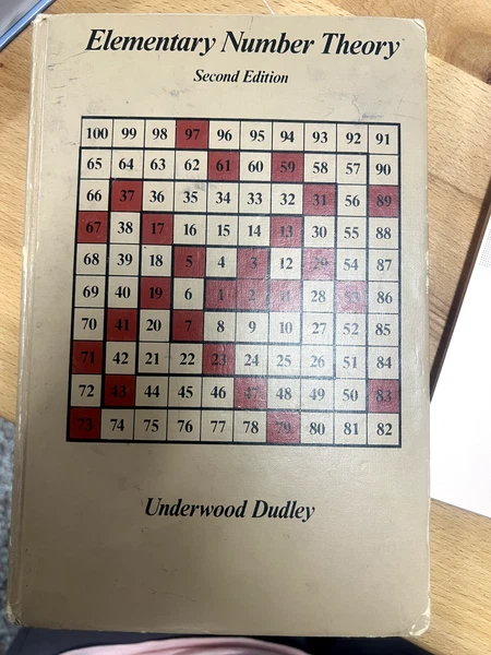 Series of Books in the Mathematical Sciences: Elementary Number Theory by...