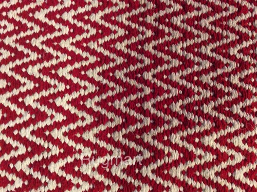 Red Geometric Handmade Natural Fibres Cotton Jute Washable Kilim Rugs 70x115cm - Picture 7 of 7