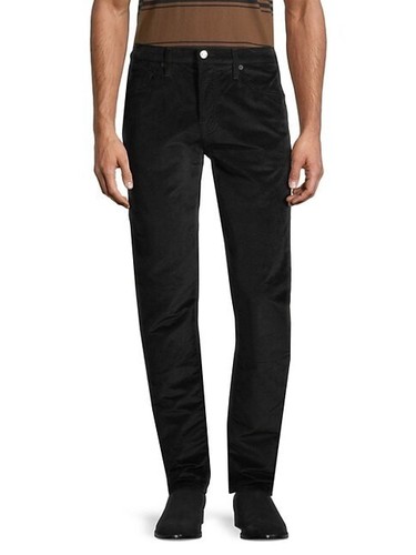 7 FOR ALL MANKIND Men Extra Slim Corduroy Pants Black Size 40X32 MSRP $198 - Picture 2 of 7
